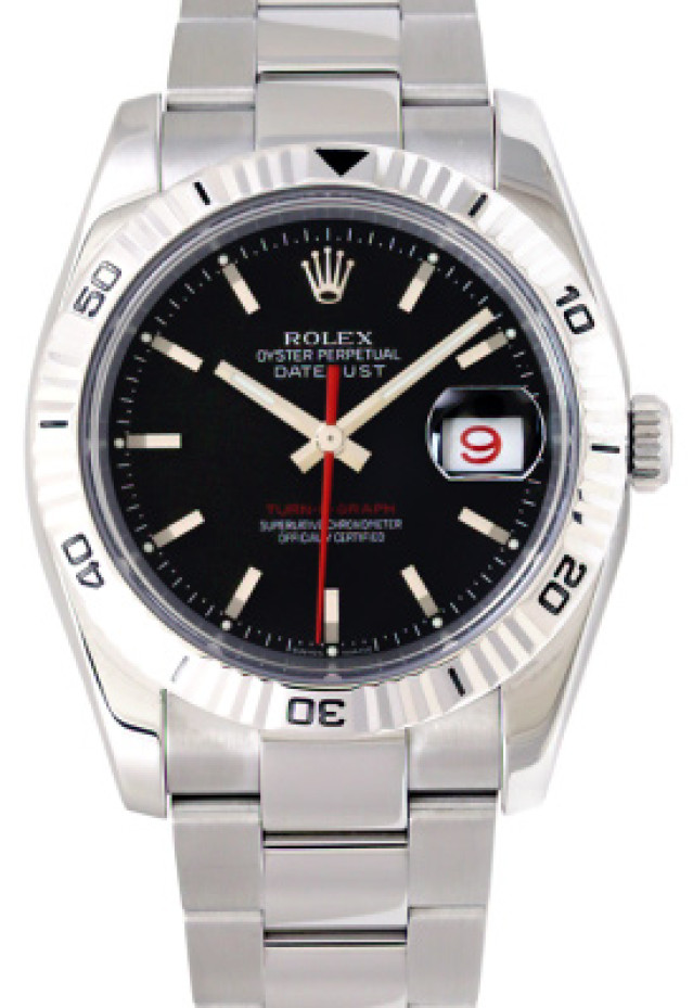 Rolex 116264 White Gold & Steel on Oyster Black with Luminous Index